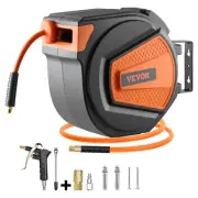 VEVOR Retractable Air Hose Reel 3/8 IN x 50 FT Hybrid Enclosed Air Hose 300 PSI