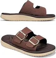 [Harxxitd] Mens Sandals Adjustable Buckle Straps with Arch Support Lightweight Comfort Beach Sandals Soft Cushion Footbed Slippers Open Toe Slides for Indoor and Outdoor