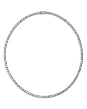 Bloomingdale's Fine Collection Certified Diamond Tennis Necklace in 14K White Gold, 15 ct. t. w., 16.5