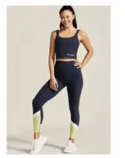 NWT Beyond Yoga Women's Blue Peloton Stretchy Over It Cropped Tank Top Size XL