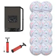 Game on 10 Bulk 12 Soccer Balls Size 5 – w/ Mesh Bag & Free Pump