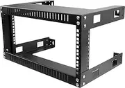 Wall Mount Rack Open Frame 19Inch Server Equipment Rack Heavy Duty Network Equipment Rack 13.7 Inch Deep - Black (04U)