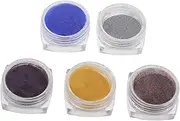 minkissy 5 Pack Diamond Nail Art Sequins Shiny Nail Powder for Acrylics Sparkling Pigment Dust for Events Parties