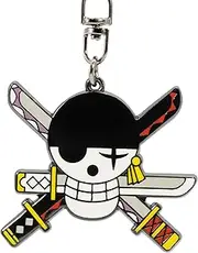[ABYSTYLE] ONE PIECE - Zoro Keyring, Black, Dimensions : diamètre environ 4,8 cm