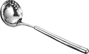 HOMOBABE Stainless Steel Soup Ladle Slotted Spoon Versatile Cooking Utensil for Hot Pot Stews Quick Draining Kitchen Skimmer Spoon for Efficient Serving and Straining