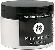 MEYSPRING White Pearl Mica Powder - 50g - White Resin Pigment - White Mica Powder for Epoxy Resin Art - White Epoxy Pigment and UV Resin Dye - Mica Powder for Epoxy Resin - Resin Powder Pigment