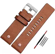 [Choco&Man US] Diesel Calfskin Leather Watch Band strap with Tool 22mm 24mm 26mm 28mm 30mm Replacement for Men's Diesel Watches…