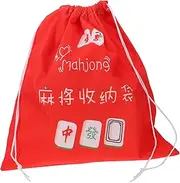 SECFOU Portable Mahjong Storage Bag Durable Oxford Drawstring Organizer for Tiles Seeds Pouches Stylish Functional for Mahjong Enthusiasts