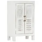 Sideboard Buffet Side Cabinet Storage Cupboard White Solid Wood Acacia vidaXL