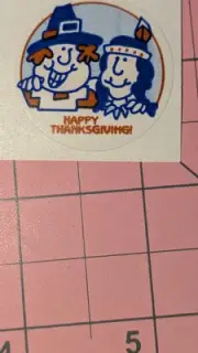 Vintage Trend Scratch N Sniff Sticker Happy Thanksgiving Licorice Matte