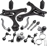 Front Suspension Lower Control Arms Sway Bar Tie Rods Compatible With Civic 2006-2011