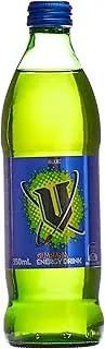V Energy Blue Guarana Energy Drink Bottle, 24 x 350 Milliliters
