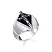 Buy Sword Signet ring with black zirconia by Thomas Sabo online - THOMAS SABO Australia