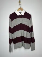 Slate & Stone Rugby Stripe Polo Sweater XL New