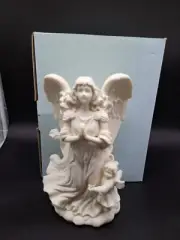 PartyLite Angel of Hope Taper Candle Holder Bisque Retired w/Box