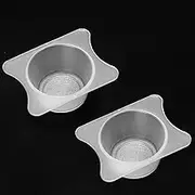 2PCS Airbrush Filter Cup, These PP Strainer Filters Accessories Great for Paint, Crafts, Size 1.30" x 0.98", Hole Diameter 0.83" (White)