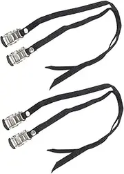 Aymzbd 4pcs Bicycle Pedal Straps, Bike Pedal Toe Straps, Belt Toe Clips, Straps for Mountain Bikes, Road Bikes, Fixed Gear, Bicycle Accessories