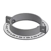 22" Diameter, Double Wall Zero Clearance Grease Duct, Full Angle Ring