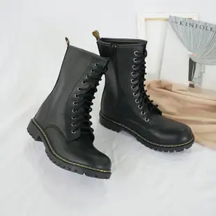【MATERIAL 瑪特麗歐】靴子 MIT率性綁帶中筒靴 T7709(中筒靴)