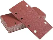 50pcs Sanding Sheets Sander Sanding Sandpaper Hook and Loop 93mm/3.66in × 185mm/7.28in for All Rectangular Sander40/60/80/120/240Grit