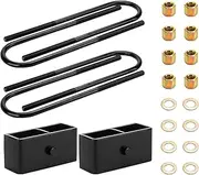 2'' Rear Lift Block Leveling Lift Kits for Ford F250 Super Duty 1999-2022, F350 Super Duty 1999-2022, Excursion 2WD 4WD 2000-2005 with Extra Long Square Leaf Spring U Bolts