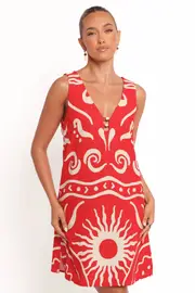 [PUP51] Giulia Mini Dress - Sunburst XS Red
