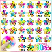 30 Pcs Fidget Spinners Toys for Boys Girls, Christmas Party Favors, Goodie Bag Stuffers Class Supplies Prizes for Students, Fidget Toys Bulk Sensory Toy for Kids