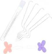 Sewroro DIY Jewelry Making Supplies 11pc Beading Needle Set Bead Spinner Threader Curved Needles for Stringing Crafting Random Color