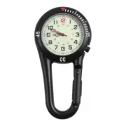 Clip-on Watch Night Light Alloy Unisex Backpack Buckle Belt fob Watch Black w...