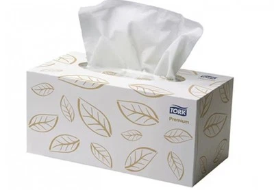 New Tork F1 2170303 Facial Tissues 224 Sheet - White Carton (24 Boxes)