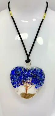 Sodalite Tree of Life Orgonite Orgone Crystal Pendant Energy Healing Protection