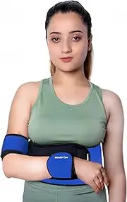 Wonder Care Left Right Shoulder Immobilizer Arm Sling Elastic Brace for Clavicle Collar Bone Dislocation Subluxation Shoulder stabilizer Compression Brace After Rotator Cuff Surgery