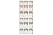 3x 6PK Lemon Lime Square Modena 225ml Glass Jar Kitchen Storage Container Clear