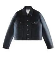 HERON PRESTON Black Gradient Denim Jacket Size Extra Large GENUINE RRP £645 #R