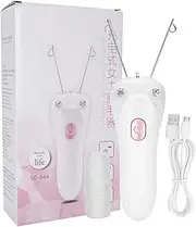 Body Facial Hair Removal for Women, Electric Threading epilator with USB Charging Cotton Thread epilator for Removing Facial Lips Chin Cheeks(Pink)