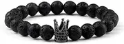 [DAIJES] 8mm Natural Black Lava Stone Beads Stretch Bracelets