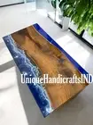 Ocean Sea River Epoxy Table, resin table, Dining Room Resin Table, Dinner Table