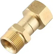 M22 14mm 360 degree rotation Thread Pressure Washer Swivel Joint Free Connector Hose Fitting, Brass