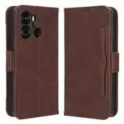 For Itel P40 Phone Case Multiple Card Slots Leather Cover Wallet Stand Mobile Phone Shell