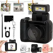 Retroscope Mini Camera, Retroscope Video Camera, Retroscope Small Camera, Retrosnap Mini Camera, 1080p Hd Mini Retro Camera, Tiny Nostalgic Camera, Mini Vintage Keychain Camera (8G Card,Black)