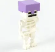 LEGO® White Skeleton Minifigure™ Medium Lavander Helmet min065 Minecraft