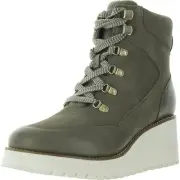 Cole Haan Womens Zerogrand City Wedge H Gray Combat & Lace-Up Boots BHFO 2377