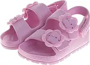 [JOSMO] Kids Double Buckle Sandals Boys Girls Adjustable Back Strap Summer Beach Pool Sandal (Size 5-10 Toddler)