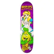 Hook Ups Alice and Friends Smoke Me 7.875" Skateboard Deck Rare Collectable