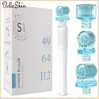 3 IN 1 Auto Derma Roller Stamp Titanium Micro Needle Skin Care Tool Hair Growth