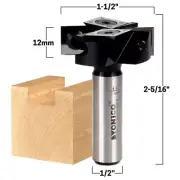 Insert Cutter Spoilboard Router Bit 1-1/2" Diameter 1/2" Shank - Yonico 51250
