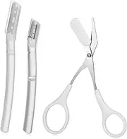 NULYLU Eyebrow Grooming Tools Set Razor Blade Scissor Trimmer for Safe and Brow Shaping