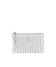 Miu Miu Matelassé Zipped Wallet One size White