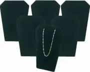 6 Mini Black Velvet Necklace Pendant Chain Earring Display Stands