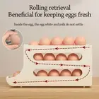 Large Capacity Egg Roller Rack Plastic Refrigerator Egg Storage Box Household